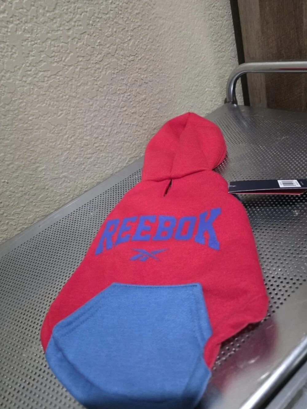 Reebok Dog Hoodie Red Blue Size XS Brand NEW